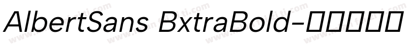 AlbertSans BxtraBold字体转换